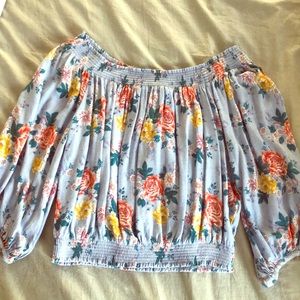 Off the shoulder floral top